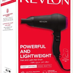 Revlon RVDR5823 Fast and Light Hair Dryer, 2000W