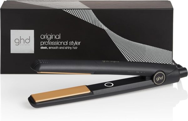 ghd Original Hair Straightener & Styler (Upgraded) - For Sleek, Smooth & Soft Hair with Enhanced Shine, No Extreme Heat Damage - For All Hair Types - (UK Plug)