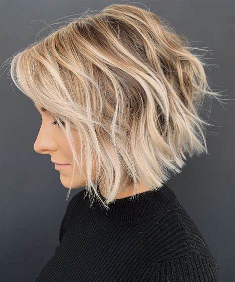 Blonde Wavy Short Bob Hair